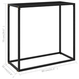 Console Table Black 80x35x75 cm Tempered Glass 322808