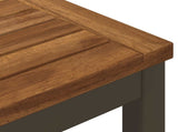 Garden Dinner Table Natural and Coffee 110 x 108.5 x 75 cm 901318