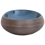 Countertop Basin Brown and Blue Oval 59x40x15 cm Ceramic 155081