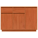 Sideboard Wax Brown 110 x 34 x 75 cm Solid Pine Wood 869889