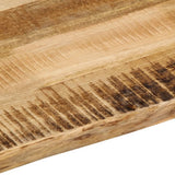 Table Top Live Edge 60x60x3.8 cm Solid Wood Rough Mango 370690