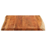 Table Top 90x80x2.5 cm Rectangular Solid Wood Acacia Live Edge 370627