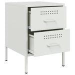 ZNTS Bedside Cabinets 2 pcs White 36x39x50.5 cm Steel 842933