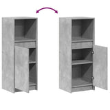 Sideboard with LED Concrete Grey 38x34x100 cm Engineered Wood 852169