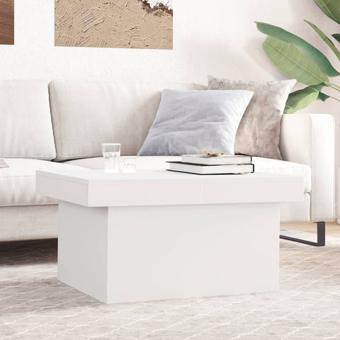 ZNTS Coffee Table White 80x55x40 cm Engineered Wood 840863