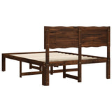 Double Bed Frame with Headboard ROSTOCK Dark Brown 140 x 200 cm 3405413
