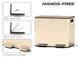 40L Dual Compartment Stainless Steel Bin, with Deodoriser Holders - Gold Tone T3398P344761