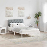 Bed Frame with Upholstered Headboard White 120 x 190 cm 878838