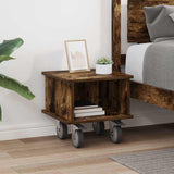 TV Stand Smoked Oak 37 x 35 x 35 cm Engineered Wood 891052