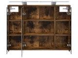 Bathroom Mirror Cabinet Smoked Oak 63.5 x 16 x 62.5 cm 889163