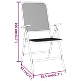 Garden Dining Set Anthracite Expanded metal mesh Compact Foldable 3084710