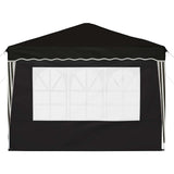 Pop-up Party Tent 288 x 288 x 245 cm Black Oxford Fabric 42019766