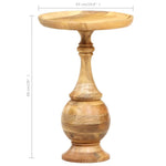 ZNTS Round Side Table 43x43x66 cm Solid Mango Wood 286471