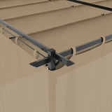 Gazebo with Curtains Taupe 6x3 m Steel 4003922