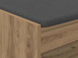 Hall Bench with Cushion with Shelf Artisan Oak 83 x 38 x 45 cm 891583