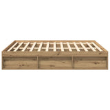 Bed Frame without Mattress Artisan Oak 180x200cm Super King Engineered Wood 3328862