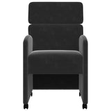 Dining Chairs with Wheels 2 pcs Black 58 x 65 x 98 cm Velvet 42017880