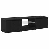 TV Cabinet Black Oak 140 x 38.5 x 36 cm Engineered Wood 862563