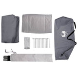 Backpacking Tent Grey and Orange 222 x 85 x 125 cm 42017417