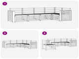 Outdoor Sofa Set 5 pcs White 251 x 132.5 x 73 cm 3391839