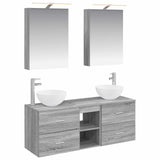 Bathroom Furniture Set 5 pcs Grey Sonoma 3406716