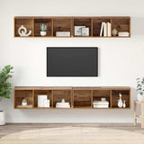 TV Cabinet Set 4 pcs Old Wood 37 x 37 x 107 cm Engineered Wood 3393534