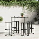 Bar Stools 4 pcs Black 38x38x80 cm Powder-coated Steel 4009266