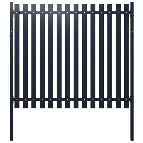 ZNTS Fence Panel Anthracite 174.5x170 cm Powder-coated Steel 146474