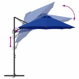 Umbrella 372 x 198 x 243 cm Polyester and Aluminium Azurblau 42003380