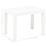 Garden Bench Set of 2 White Plastic Medium Lightweight 48780
