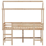Loft Bed with Ladder and Roof without Mattress 90x190 cm Single 3282154