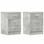 Bedside Cabinets 2 pcs Concrete Grey 38x35x56 cm Engineered Wood 800459