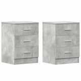 Bedside Cabinets 2 pcs Concrete Grey 38x35x56 cm Engineered Wood 800459