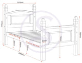 ZNTS Corona 3' Bed High Foot End 200-201-009