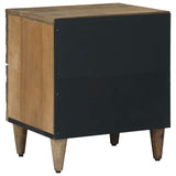 Bedside Cabinet Brown 40 x 33.5 x 46 cm Solid Mango Wood 4018330