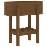Garden Planter Honey Brown 62x30x69 cm Solid Wood Pine 825236