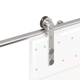 Sliding Door Hardware Kit 200 cm Stainless Steel Silver 4009702