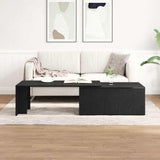 Coffee Table Black Oak 150 x 50 x 35 cm Engineered Wood 862478
