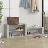 Shoe Cabinet Concrete Grey 150x35x45 cm Engineered Wood 816916