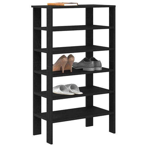 ZNTS Shoe Rack Black 61x32x105 cm Engineered Wood 859861