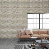 ZNTS 3D Wall Panels with Sand Brick Design 10 pcs EPS 147201