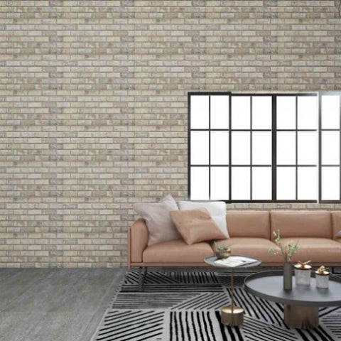 ZNTS 3D Wall Panels with Sand Brick Design 10 pcs EPS 147201