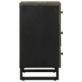 ZNTS Bedside Cabinet Black 50x33x62 cm Solid Wood Mango 4017693