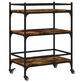 Kitchen Trolley Smoked Oak 65x40x86.5 cm Engineered Wood 842398