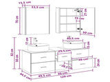 Bathroom Furniture Set 5 pcs Concrete Grey 3406930