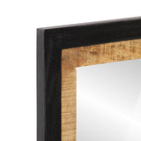 3 Piece Bathroom Furniture Set Iron and Solid Wood Mango 3217115