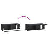 Wall-Mounted TV Cabinet Black 98 x 31 x 30 cm Engineered Wood 898046