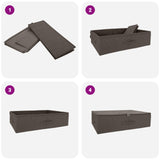 Storage Box 24 pcs Grey 70 x 40 x 18 cm Non-woven fabric 42024637