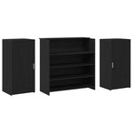 Reception Desk Black Oak 200x50x103.5 cm Engineered Wood 3324179