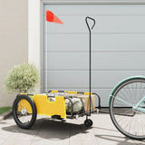Bike Trailer Yellow and Black Oxford Fabric and Iron 94197